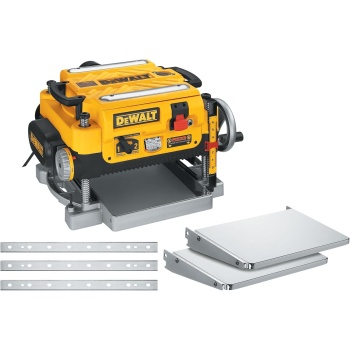 DEWALT Thickness Planer, 13-inch Wood Planer, Three Knife Two Speed, 15 Amp