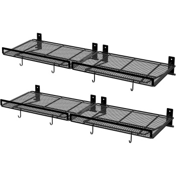 BABKAS 4 Pack Garage Wall Shelving,16.5" x 12.2" Garage Shelving Wall Mounted