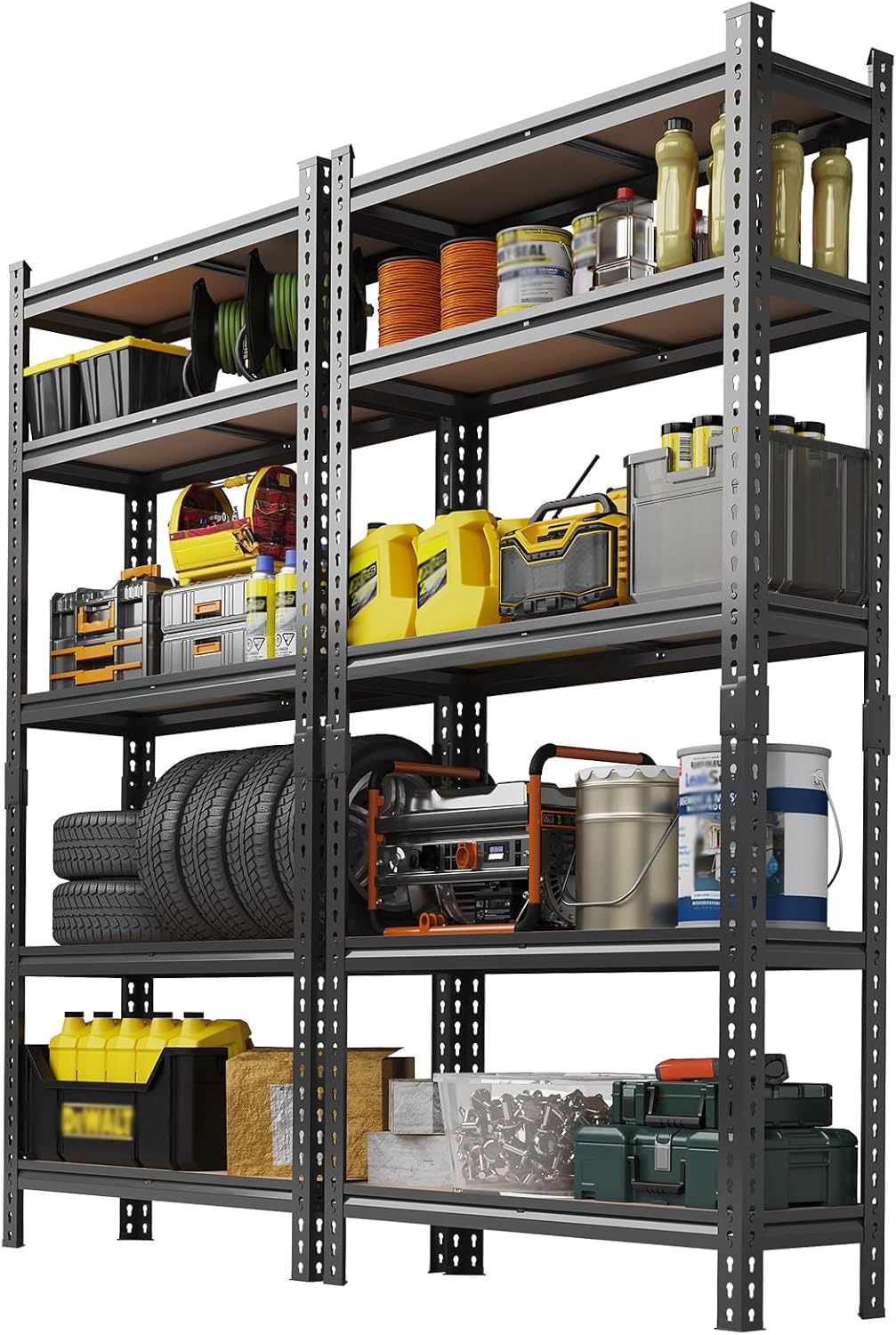 GarveeLife Heavy Duty Adjustable Metal Storage Rack - 5-Tier Utility Shelving