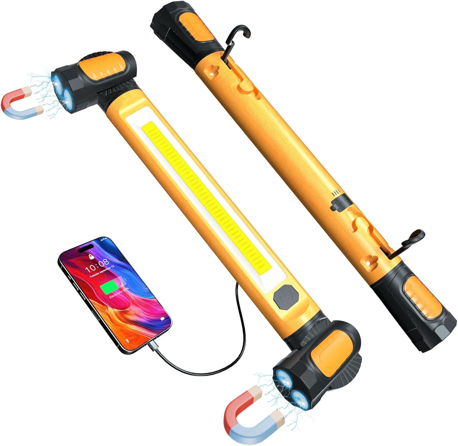 Work Light for Mechanic,3200LM LED Work Lights,5400mAh Rechargeable Magnetic