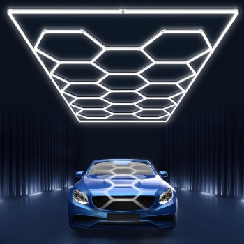 Garage Lights Hexagon led Lights DIY Ceiling LED Shop Light 91630LM for Basement