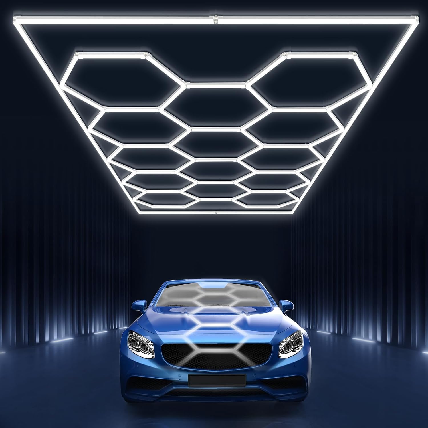 Garage Lights Hexagon led Lights DIY Ceiling LED Shop Light 91630LM for Basement