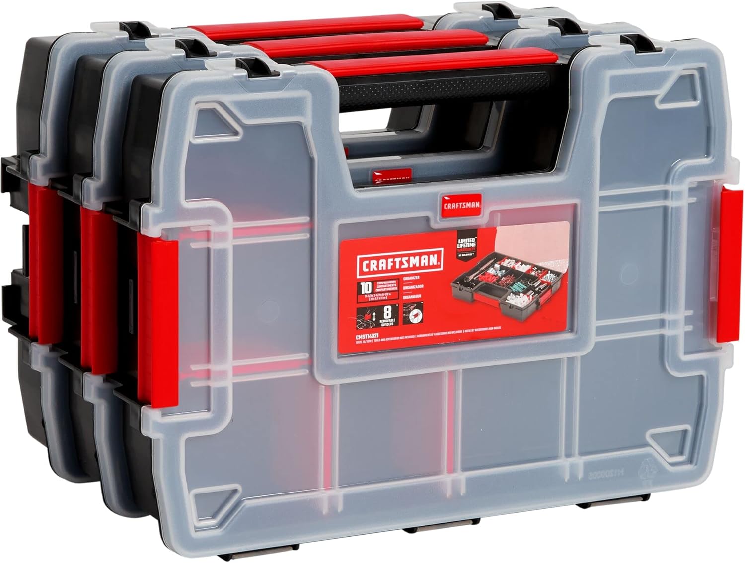 CRAFTSMAN Storage Organizer, Small Parts Organizer, 3-Packs