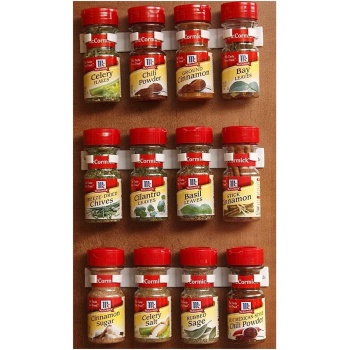 Bellemain Spice Gripper Clips for Plastic Jars - Set of 3, Holds 12 Jars