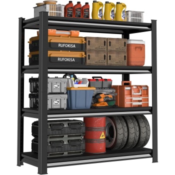 40in Wide Garage Shelving Heavy Duty，2000lbs Large Loads Adjustable Garage