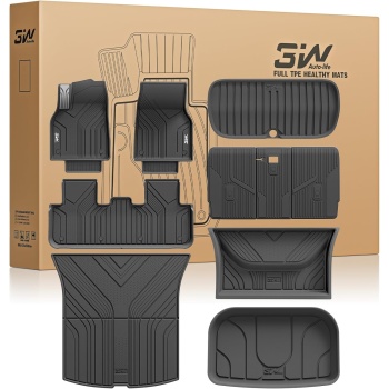 3W Tesla New Model Y Juniper Floor Mats and Cargo Liners, TPE Full Set Floor