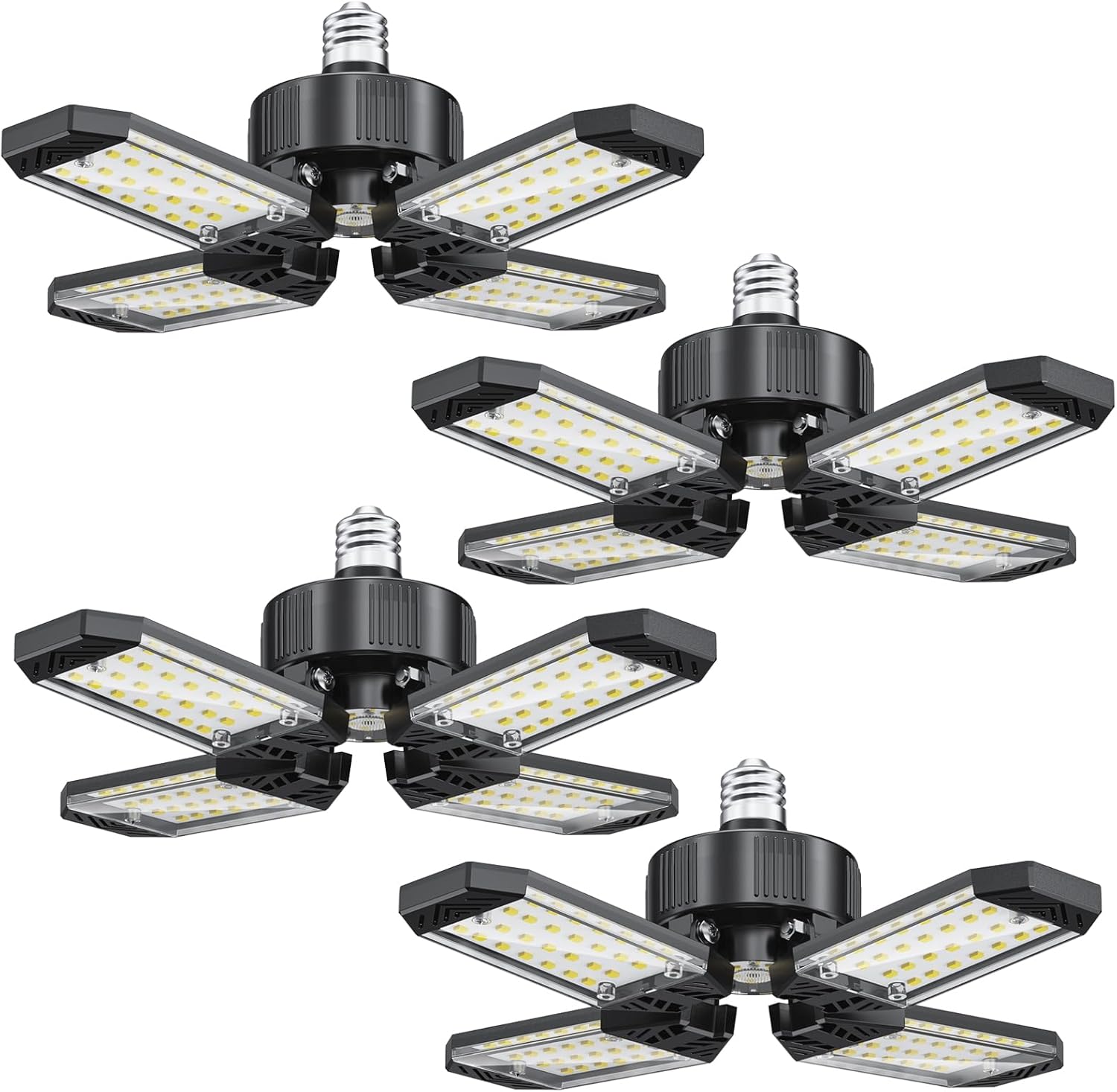 LED Garage Lights 4 Pack, 120W 12000LM Garage Lighting 6500K