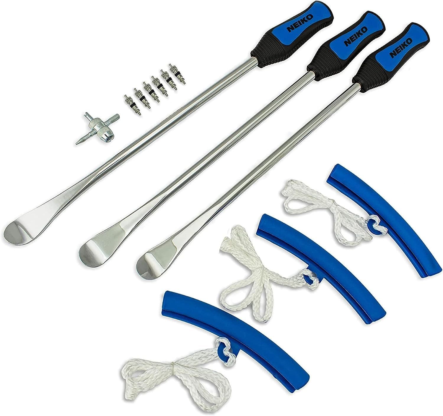 NEIKO 20601A 14.5” Steel Tire Spoons Tool Set, Tire Tools Include 3 Piece Tire
