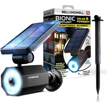 Bell+Howell Bionic Spotlight Motion Solar Spot Lights Outdoor Waterproof