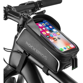 ROCKBROS Bike/Bicycle Phone Front Frame Bag, Waterproof, Tube Bag,Cycling Pouch