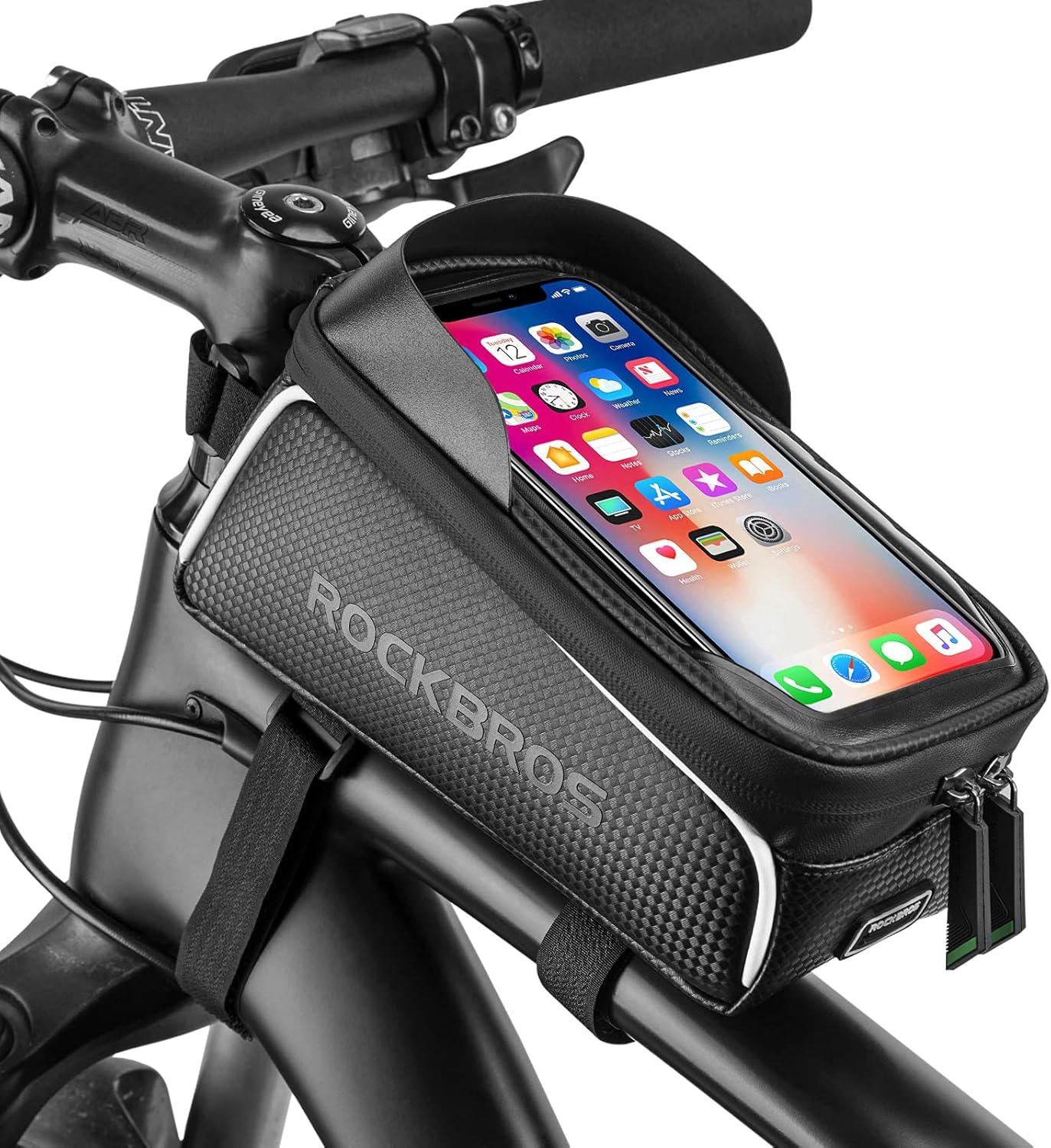 ROCKBROS Bike/Bicycle Phone Front Frame Bag, Waterproof, Tube Bag,Cycling Pouch