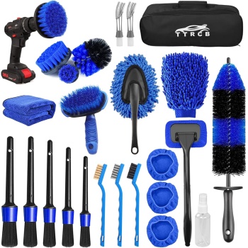26Pcs Car Detailing Brush Set, Car Detailing Kit, Car Detailing Brushes, Car