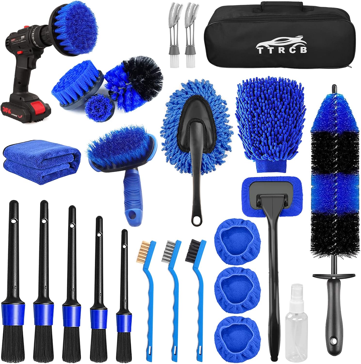 26Pcs Car Detailing Brush Set, Car Detailing Kit, Car Detailing Brushes, Car