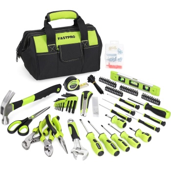 FASTPRO 220-Piece Home Tool Set, Household Repairing Tool Kit, with 12-Inch Wide