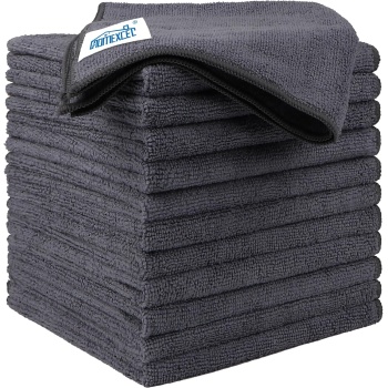HOMEXCEL Microfiber Cleaning Cloth 12 Pack, 12.5 x 12.5 inch Microfiber Towels