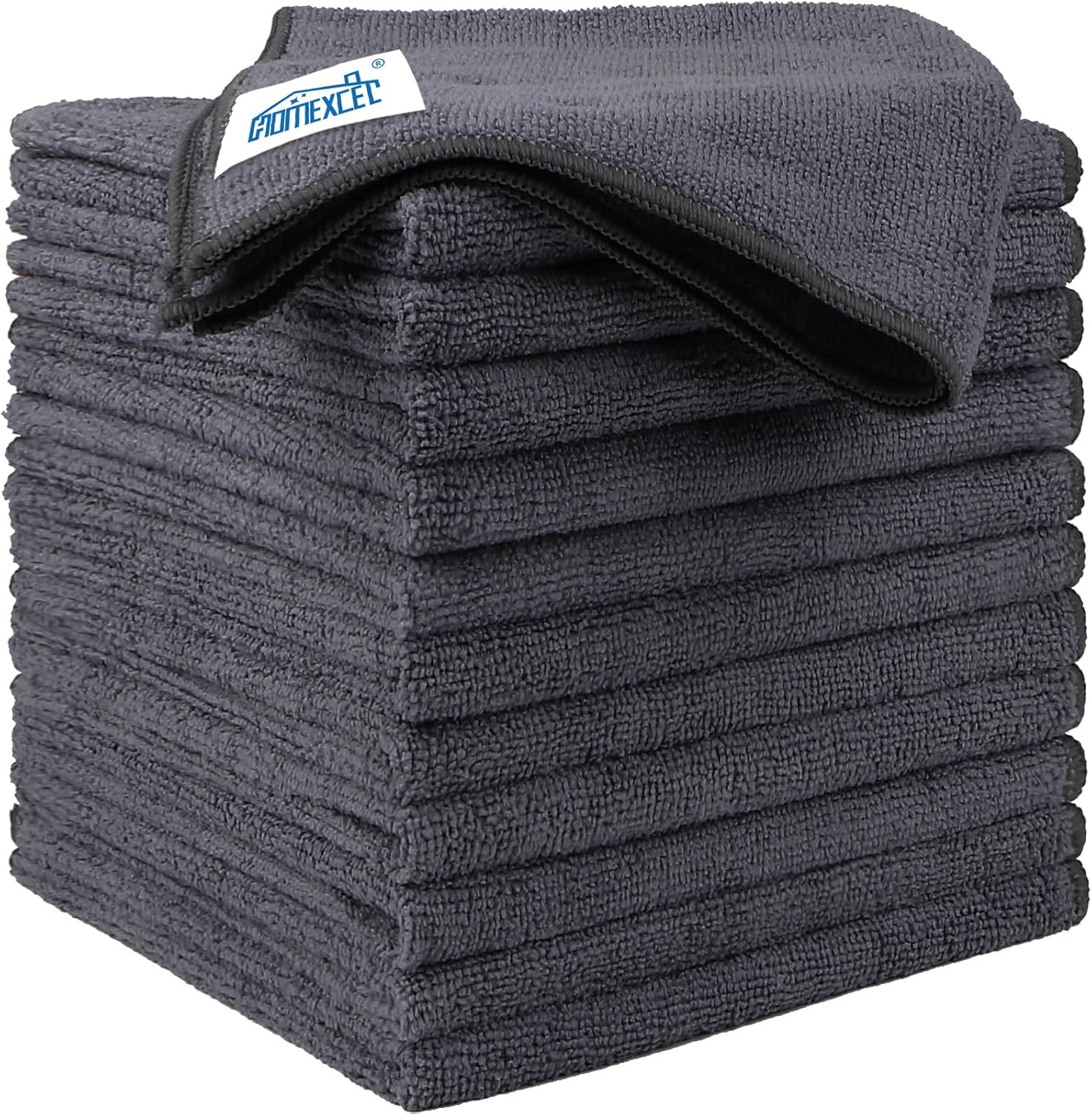 HOMEXCEL Microfiber Cleaning Cloth 12 Pack, 12.5 x 12.5 inch Microfiber Towels