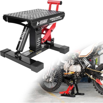 RUTU 9.64 inch Hydraulic Dirt Bike Lift Stand – Steel Repair and Changing Jack