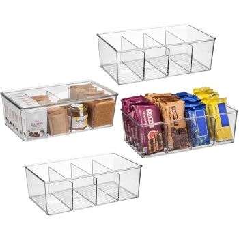 ClearSpace Pantry Organization and Storage Bins with Removable Dividers & Lids