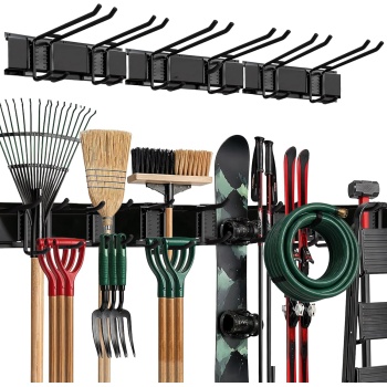 TIDYME Garage Wall Organizer | 48" Heavy-Duty Tool Storage Rack | Adjustable