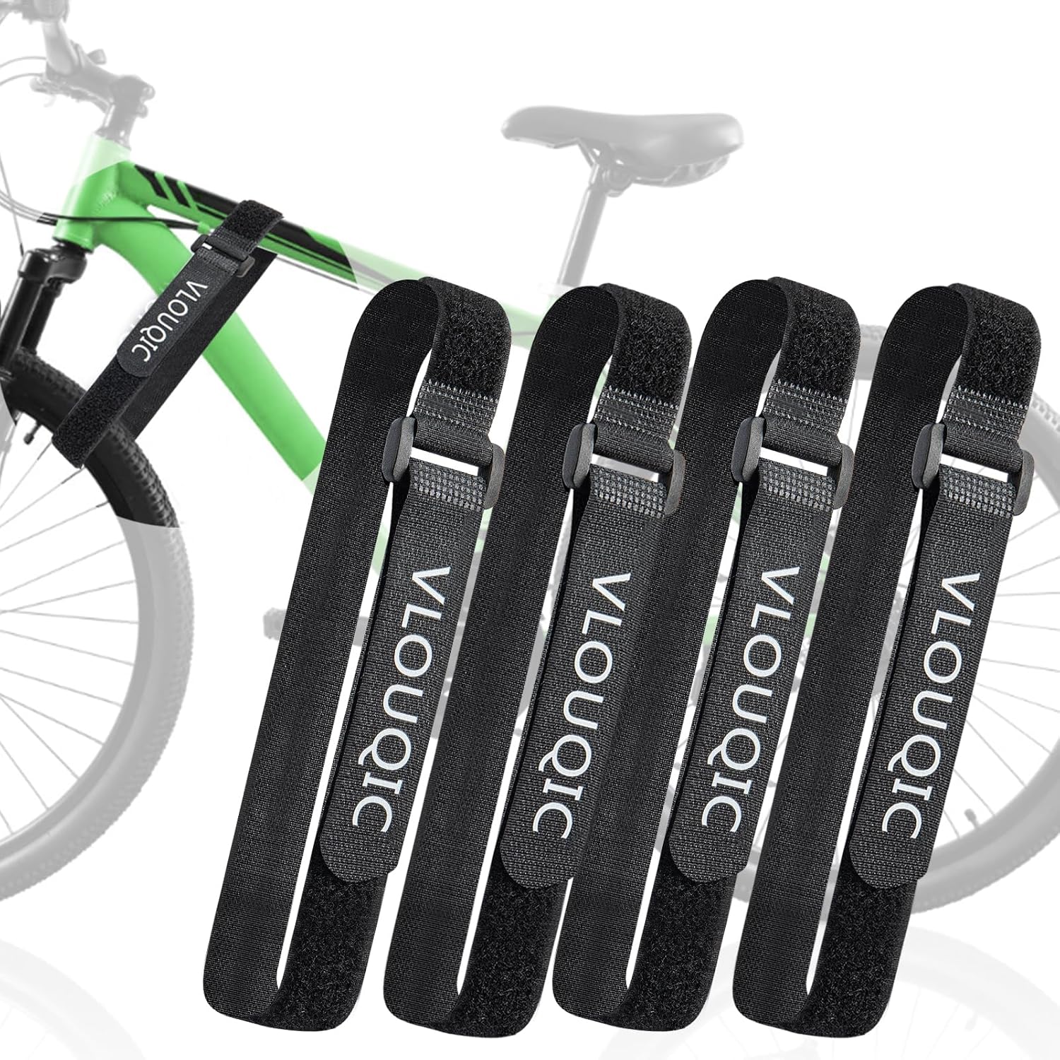 4 PCS Bike Rack Straps Bike Wheel Straps, Adjustable Bike Straps for Rack