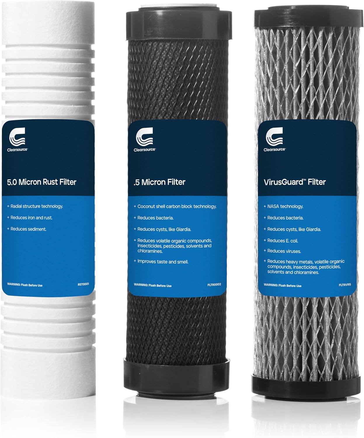 CLEARSOURCE ULTRA SYSTEM REPLACEMENT FILTER THREE PACK WITH VIRUSGUARD