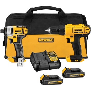 DEWALT 20V MAX Cordless Drill and Impact Driver, Power Tool Combo Kit , Includes