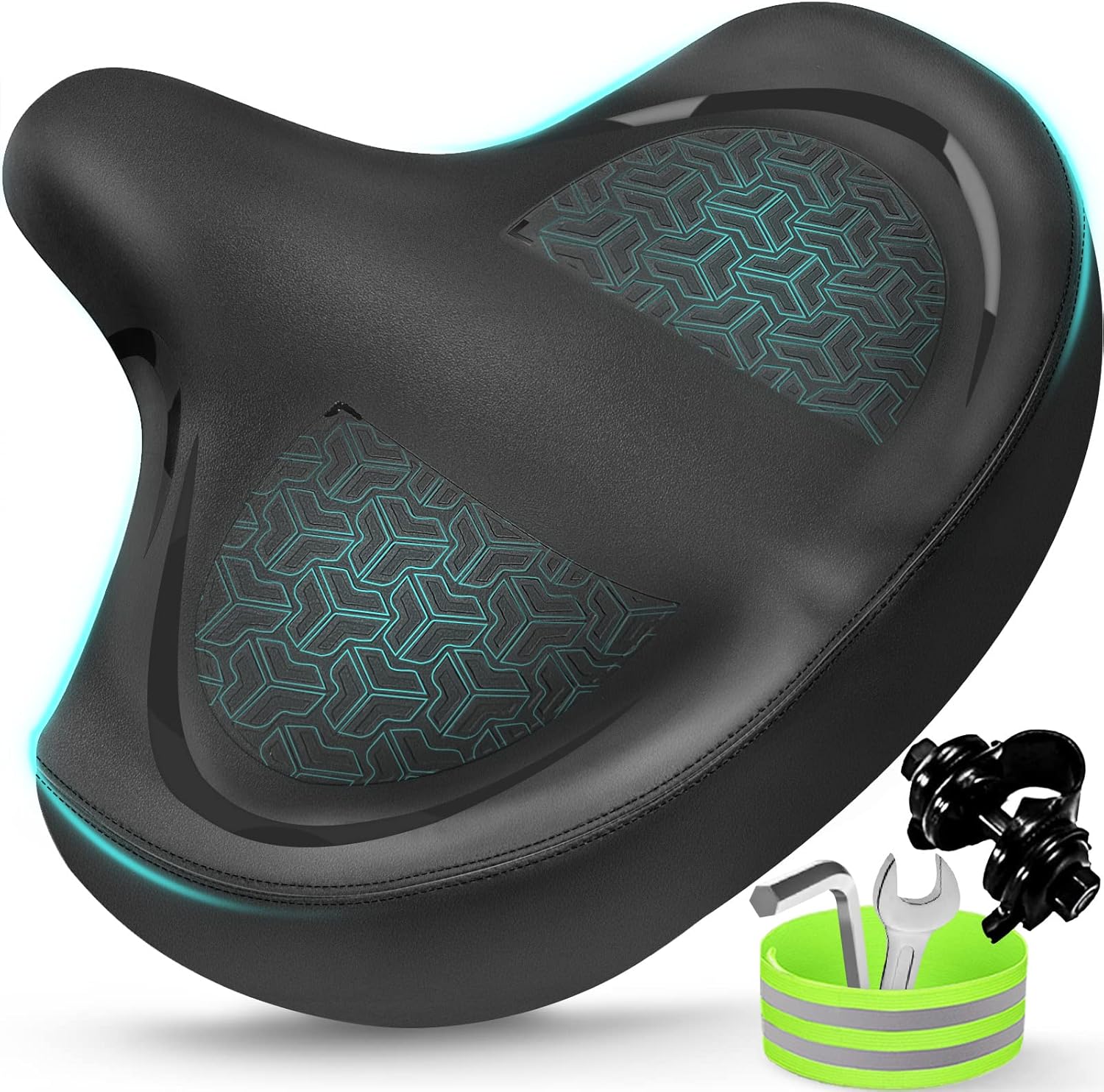 Bicycle Seat, Bike Seat for Women Men Extra Comfort Wide, Oversized Comfortable