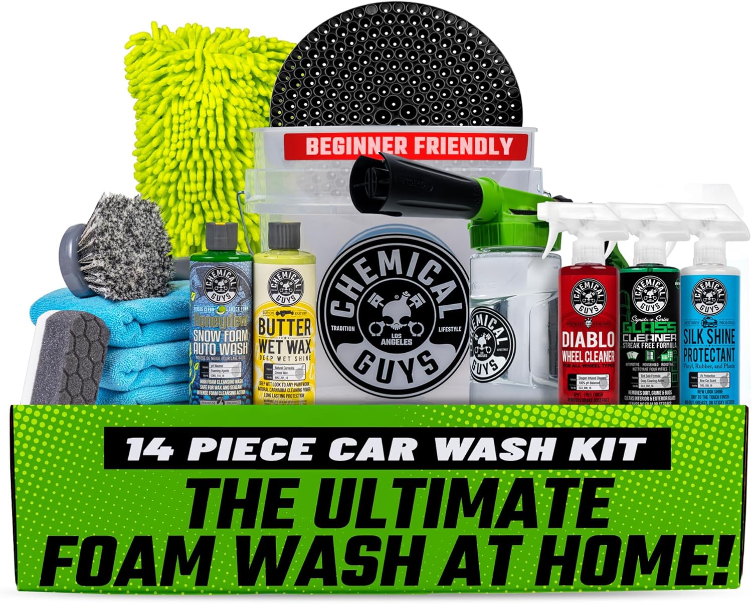 Chemical Guys Car Wash Kit 14-Pc Arsenal Builder - with Foam Blaster, Wash
