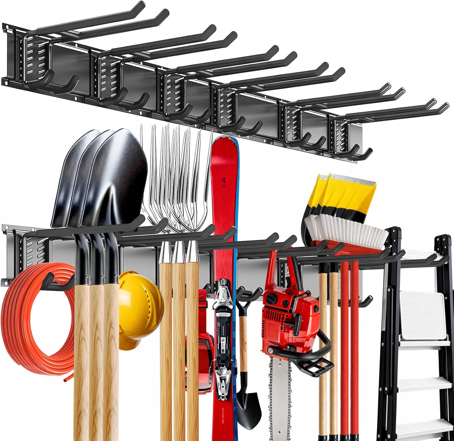 Garage Tool Organizer Wall Mount, 48inch Heavy-Duty Garage Storage System