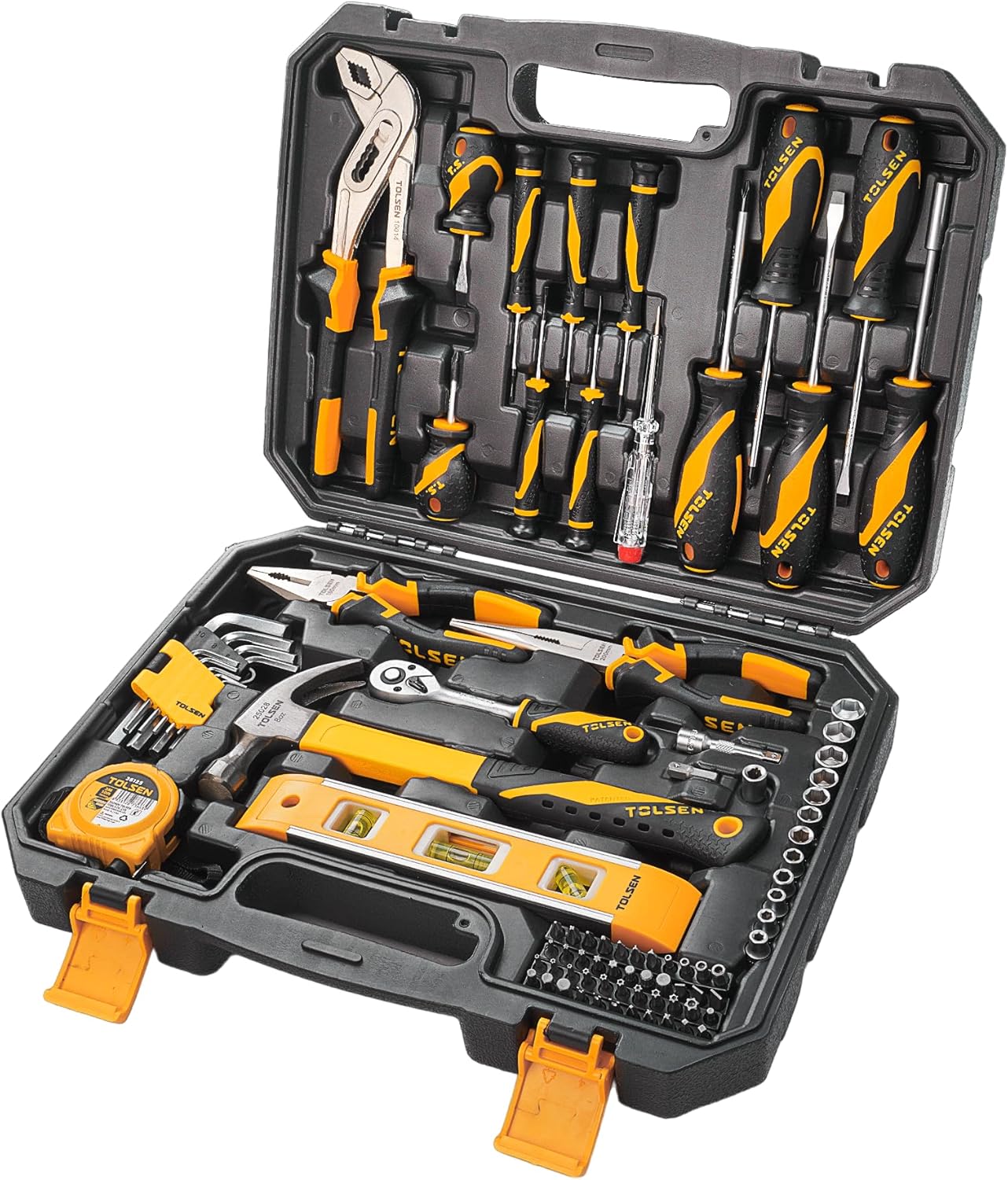 TOLSEN 89-Piece Tool Set Home Tool Kit, Household Screwdriver Set with Hammer