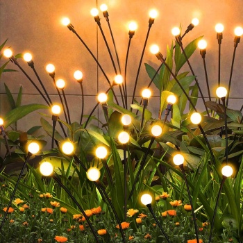 ZFNN Solar Garden Lights Outdoor, 4 Pack Firefly Swaying Lights, Waterproof