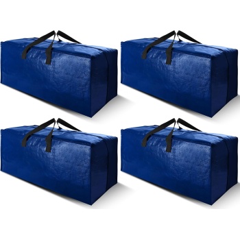 Cosy Family 4 Pack Heavy Duty Extra Large Moving Bags with Backpack Straps