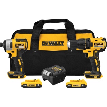 DEWALT 20V MAX Cordless Drill and Impact Driver, Power Drill Brushless 2-Tool