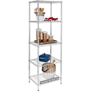 Honey-Can-Do 5-Tier Heavy Duty Adjustable Shelving Unit, 250-lb Per Shelf NSF