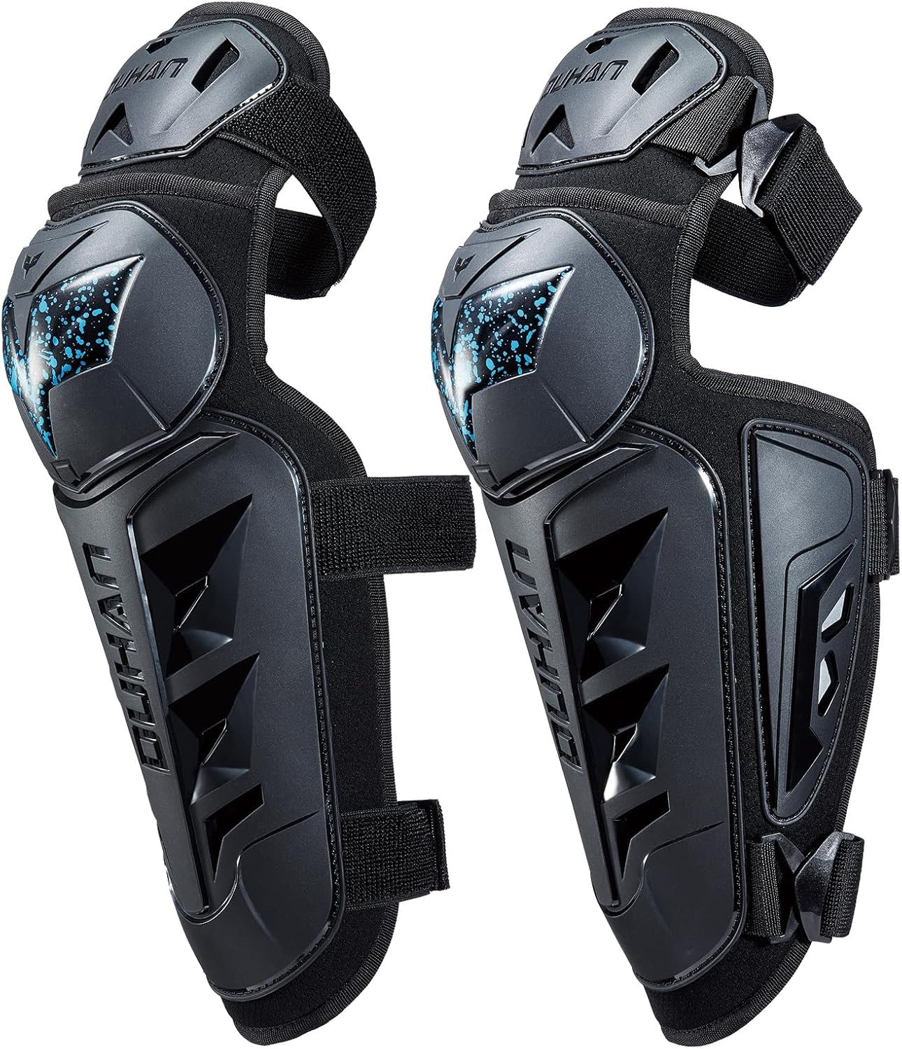 DUHAN Motorcycle Shin Guards 4Pcs Elbow Guard and Knee Pads Adjustable Anti-Slip