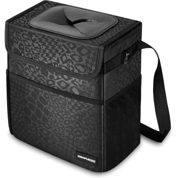 SIBOFUEGO Cute Car Trash Can with Lid – Multipurpose Collapsible Trash Bin