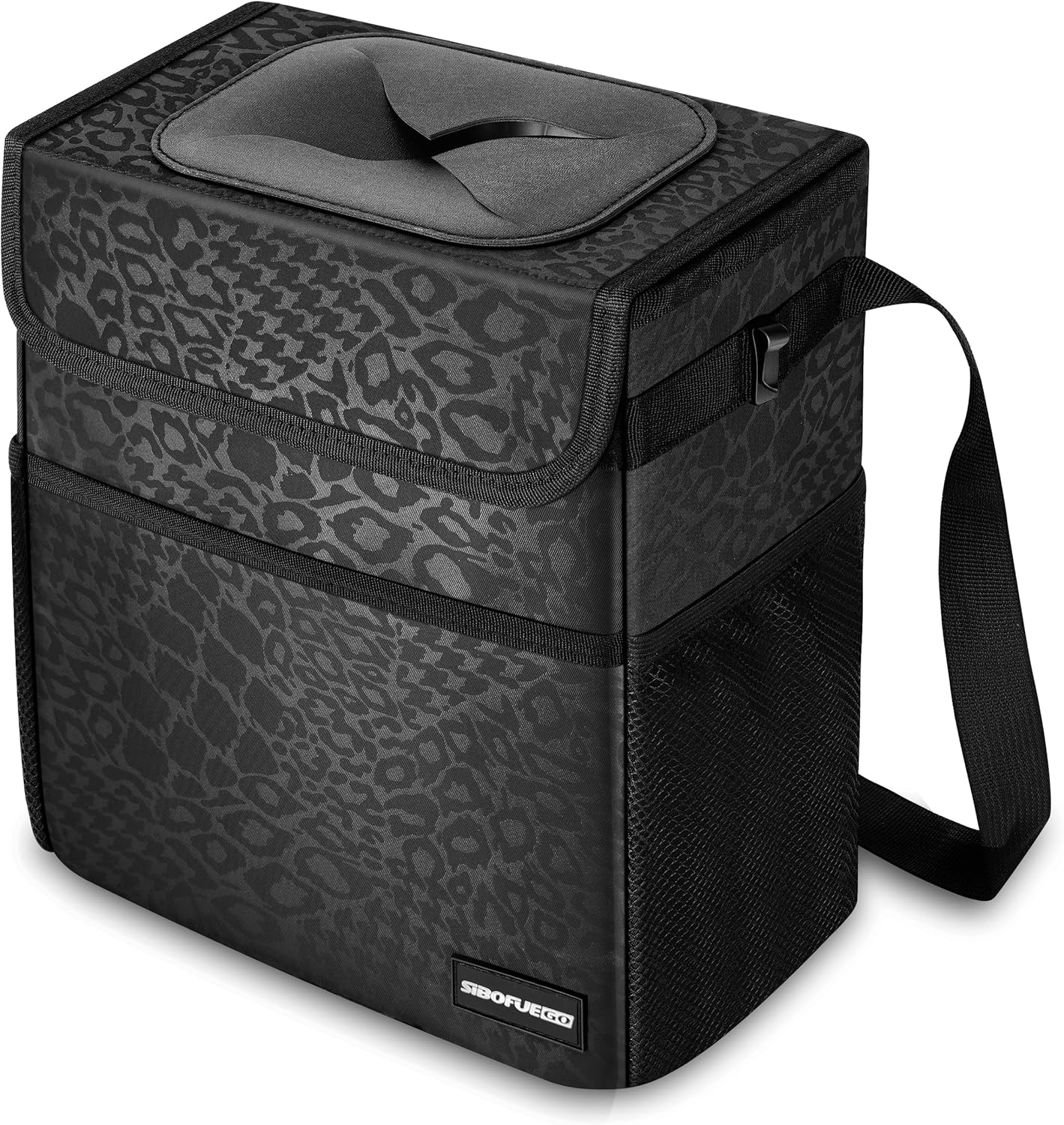 SIBOFUEGO Cute Car Trash Can with Lid – Multipurpose Collapsible Trash Bin