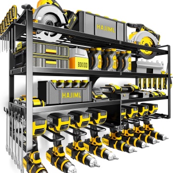 Power Tool Organizer Wall Mount,4 Layers Heavy Duty Storage Rack