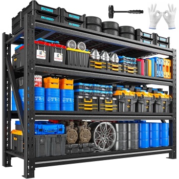 Romorgniz 5000LBS Heavy Duty Garage Shelving, 68" W Storage Shelves, Adjustable