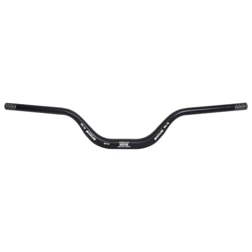 BUCKLOS 31.8mm Mountain Bike Handlebars 720mm – 90mm Rise MTB Handlebar | 6061 aluminum alloy, hard anodized & CNC bent, 31.8mm clamp, 720mm width, cut marks for width adjust for MTB/folding/ebike