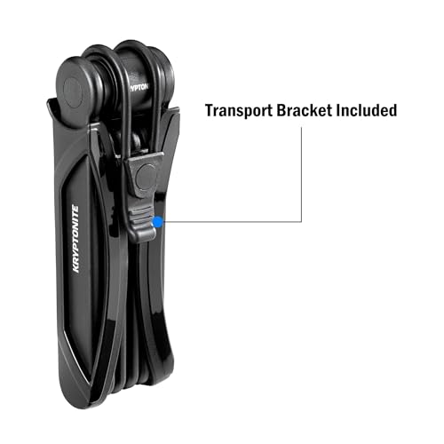 Kryptonite Folding Bike Lock, Compact Lightweight High Security Anti-Theft Foldable Bicycle Lock with 2 Keys and Mount for E-Bikes Scooter Road Mountain Bikes, 88.4cm (34.8 in)