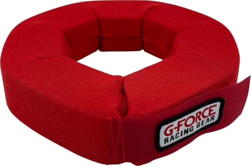 G-FORCE Neck Support, 360 Degree, SFI 3.3, Padded, Nomex, Red, Small, Each