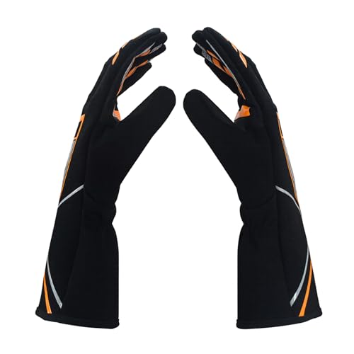 Racing Gloves SFI 3.3/5 Certified Flame Retardant, Aramid Knit, Anti-Slip Grip, Breathable, Secure Fit for Professional Drivers