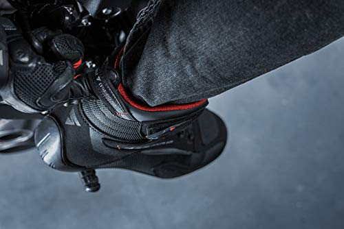 SHIMA EXO Vented, Motorcycle Shoes for Men | Breathable, Reinforced Street Riding Shoes with ATOP Closure System, Ankle Support, Anti-Slip Sole, Gear Pad (Black, 10)