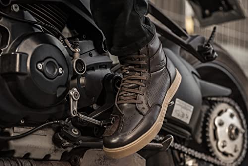 SHIMA Blake Boots Motorcycle Boots for Men Ventilated Leather Shoes Motorbike Short Ankle Protector Urban Bike Classic