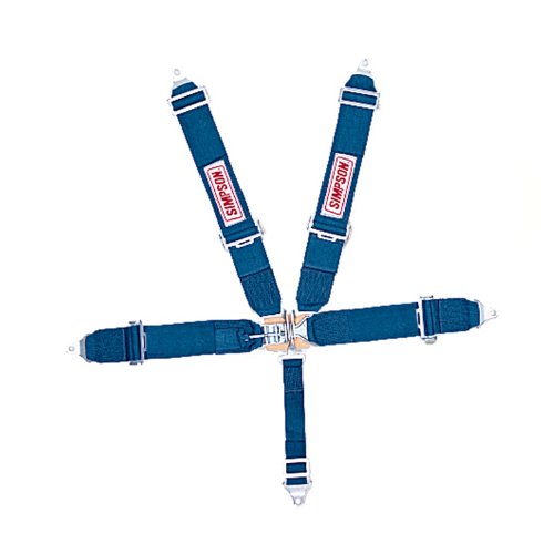 Simpson Racing 29061BL Latch and Link 62″ Blue Pull Up Bolt-in Individual 5-Point Harness System