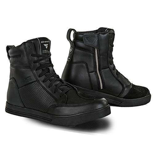 SHIMA Blake Boots Motorcycle Boots for Men Ventilated Leather Shoes Motorbike Short Ankle Protector Urban Bike Classic