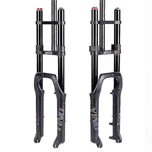 BUCKLOS 20×4.0 Fat Tire Ebike Air Front Suspension Fork, 9x135mm QR | 180mm Travel, Double Shoulder, Straight Steerer, Electric Bike, MTB, Snow, Beach