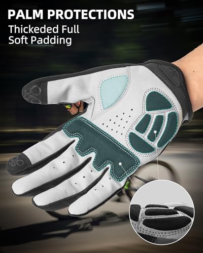 ROCKBROS Cycling Gloves for Men Women Breathable Gel Pad | Reduce Riding Pain, Breathable Mesh Keeps Hands Cool,Fits MTB Hiking Outdoor Work
