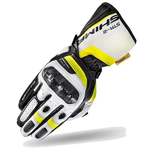SHIMA STR-2 Motorcycle Gloves Men Leather Biker Armoured Ventilated Protectors Sliders Racing Powersports Motorsport
